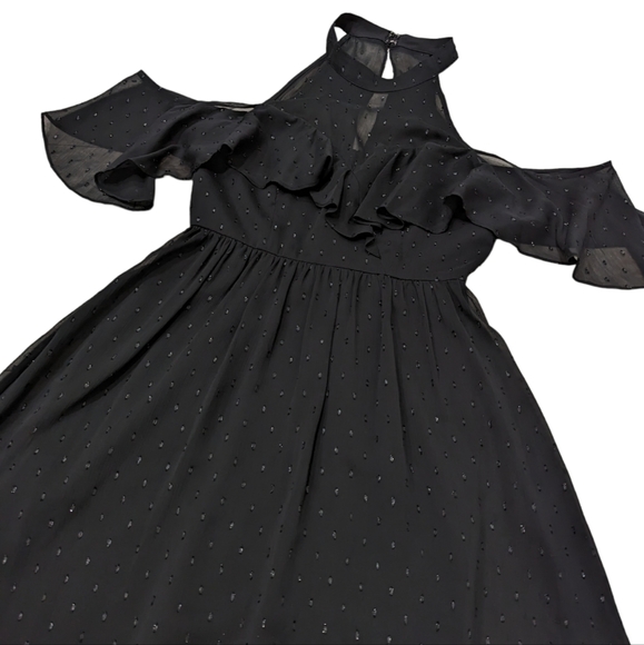 BCBGeneration Black Halter Cold Shoulder Mini Dress 0 - Picture 5 of 10